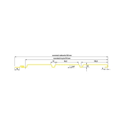 Podbitka Stalowa KASKADA - Panel perforowany - dł. 2m